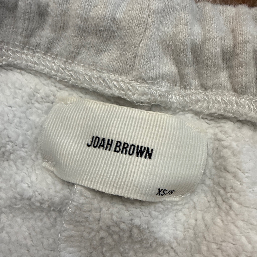 JOAH BROWN Pearl Grey French Terry Lounge Set Cropped Hoodie Joggers - Picture 15 of 16